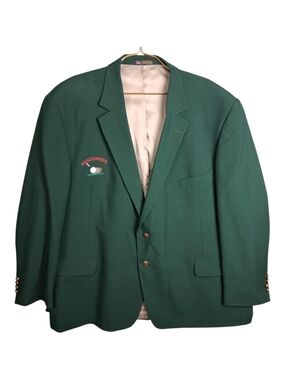 Hardwick Clothes Green Golf Blazer 54R Made in USA Masters Style Sport Coat XL